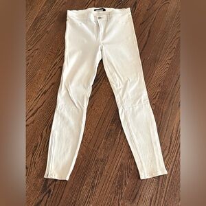 NWOT J Brand Ghost Cream 100% Italian Lamb Leather Pants
